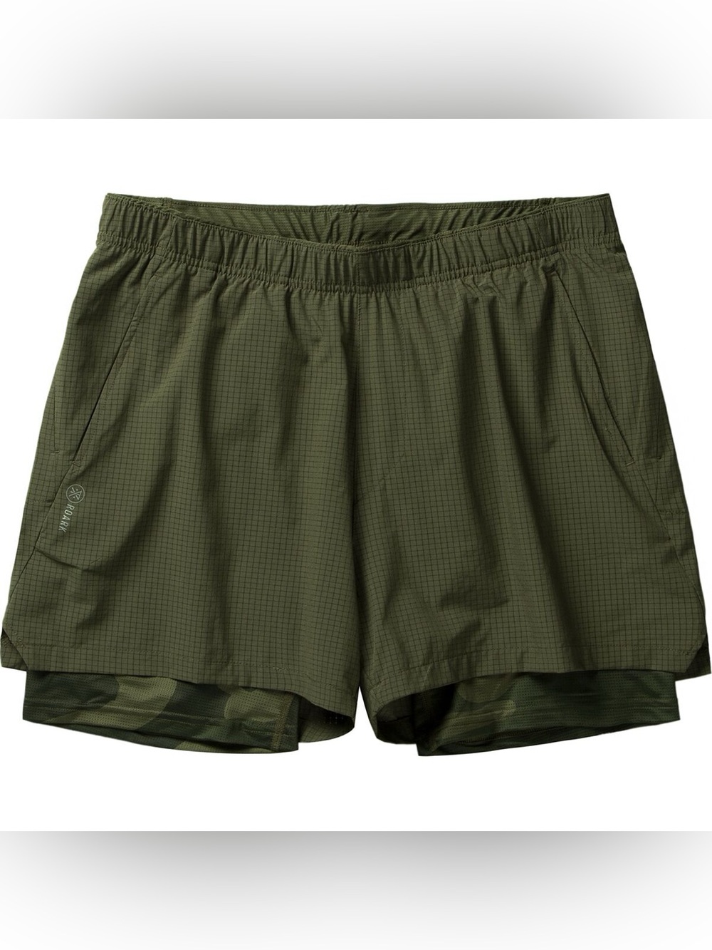 Roark | Bommer 3.5” Running Shorts | Olive Green | Size XS
